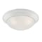 Designers Fountain 16.75in Tap 3-Light Matte White Ceiling Light Flush Mount with Etched Glass Shade 1360L-MW - alternate 1